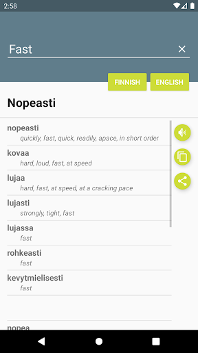 Android application Suomi-Englanti Sanakirja screenshort
