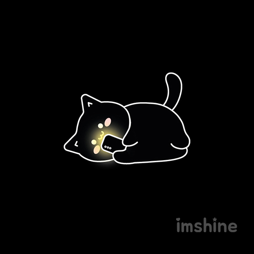 Simple cute black cat logo