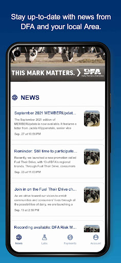 Android application myDFA screenshort