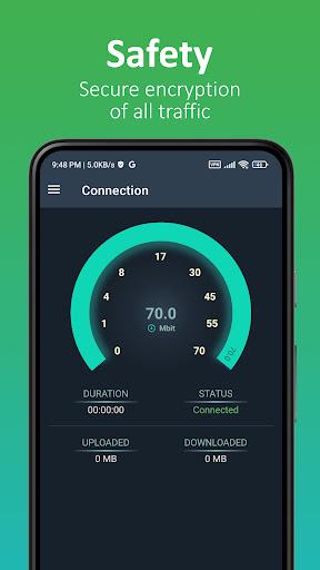 Android application Nomad VPN screenshort