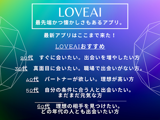 熟年AIマッチング-LOVEAI- Screenshot 1 - AppWisp.com