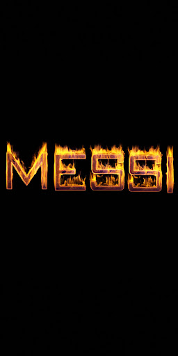 Fire Name Messi Live Wallpaper