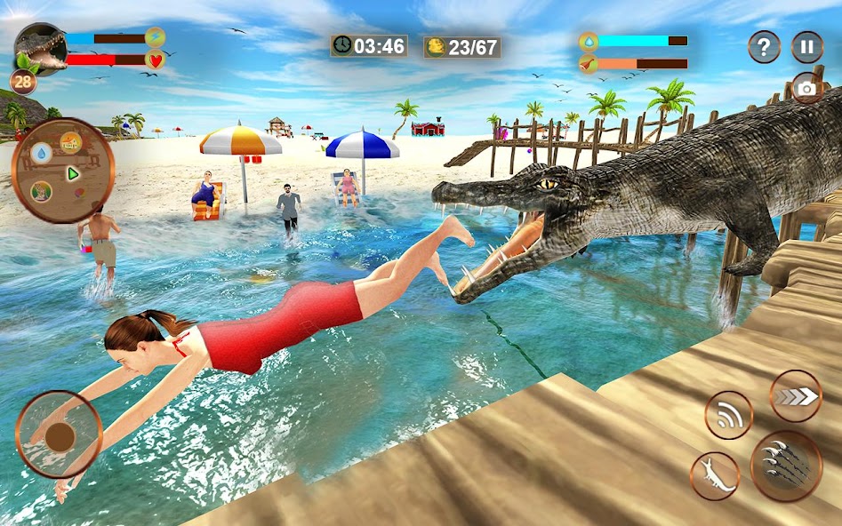 Crocodile Simulator Attack Game 3D 2.6 APK + Mod (Unlimited money) for Android