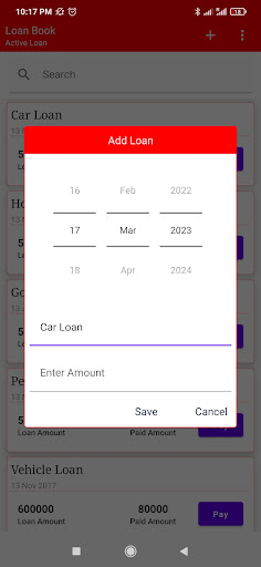Loan Book Screen 3
