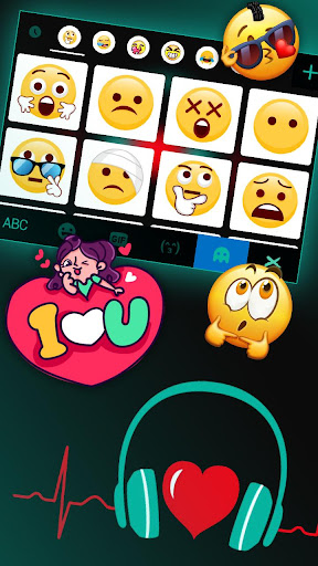 Music Love Heart Keyboard Them Screen 3