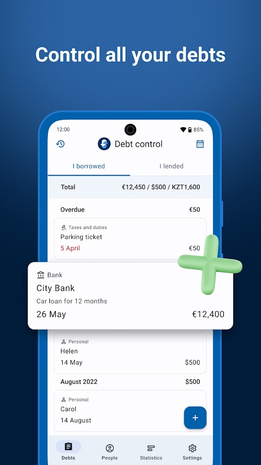 #1. Debt Control – Manager Tracker (Android) Bởi: SmartPumpkin