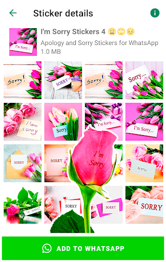Sorry Stickers for WhatsApp screenshot 12