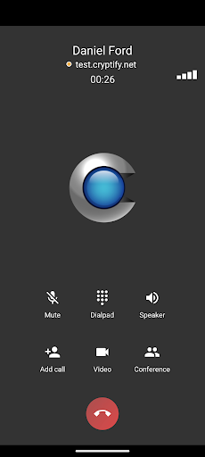 Android application Cryptify Call screenshort