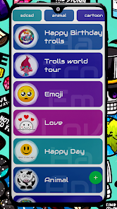 Screenshot 2 Emoji & Stickers Trolls world  android