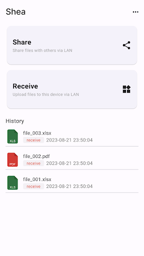 Android application Shea screenshort