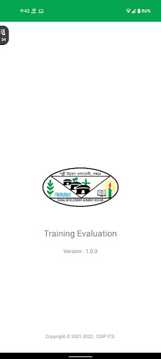 Android application RDA Training Evaluation screenshort
