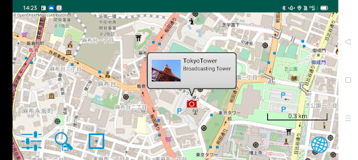 Android application Japan Tour Map screenshort