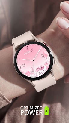 Dream Pink Analog watch faceのおすすめ画像1