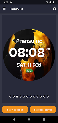 Music Clock Live Wallpaper Screen 2