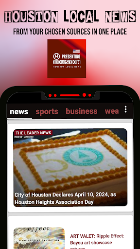 Android application Presenting Houston - News screenshort