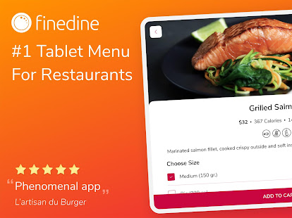 FineDine Tablet Menu for Restaurants, Cafes & Bars