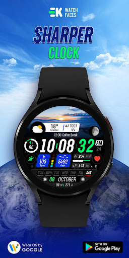 Android application Sharper Clock - Watch Face screenshort