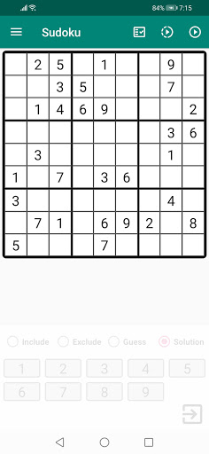 Sudoku Solver Screen 2