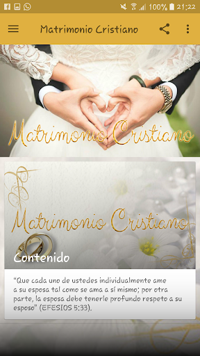Android application Matrimonio Cristiano screenshort