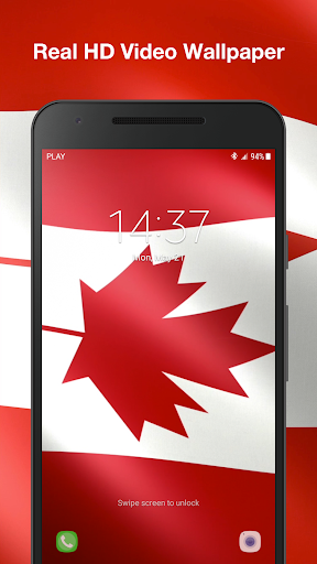 3d Canada Flag Live Wallpaper Screen 3