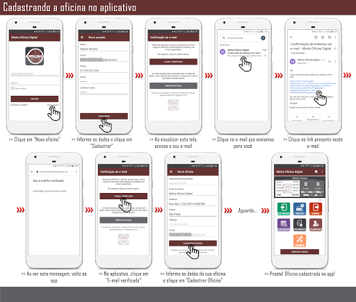 Android application Minha Oficina Digital screenshort