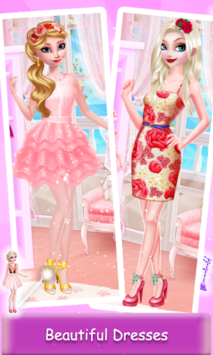 Android application Sisters Red Dressup Makeup screenshort