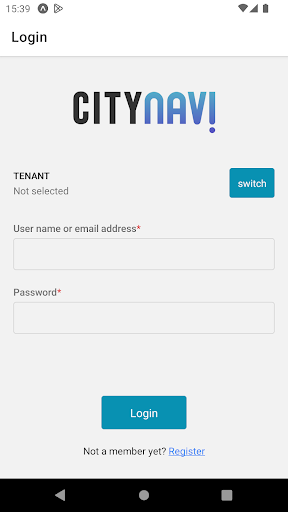 Android application CityNavi screenshort
