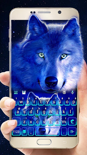 Android application Wild Ice Wolf Keyboard Theme screenshort