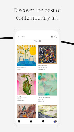 Android application Peggy - Buy and Sell Art screenshort