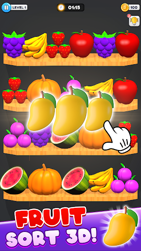 Android application Fruit Sort - Color Sort Puzzle screenshort