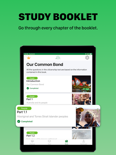 Screenshot of Australian Citizenship Test
