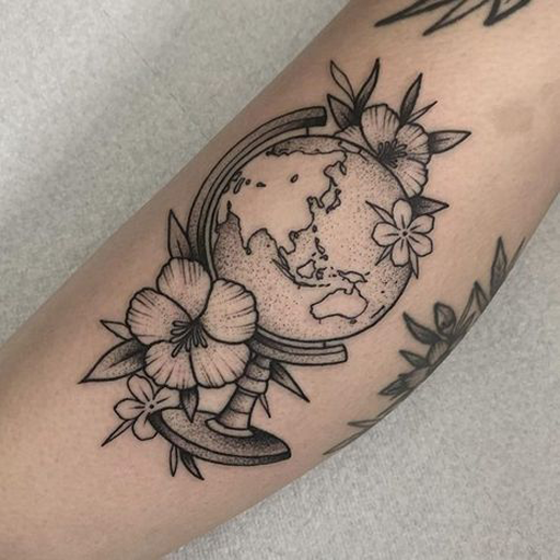 Women Arm Tattoo logo