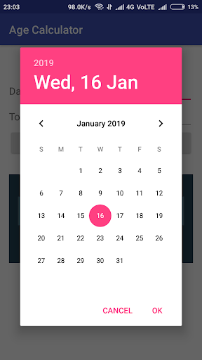 Age Calculator Screen 2