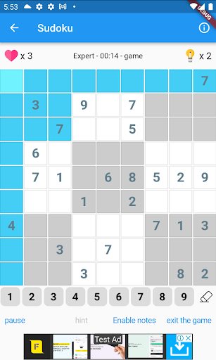 Sudoku Screen 2