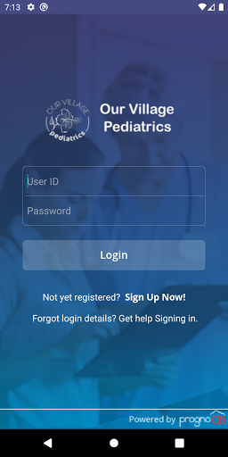 Android application Our Village Pediatrics screenshort