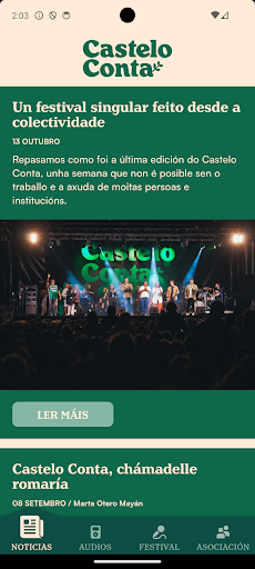 Android application Castelo Conta screenshort