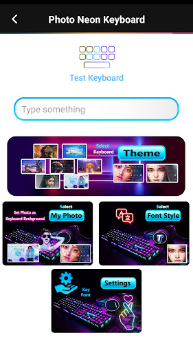 Neon Photo Keyboard LED Theme Screen 3