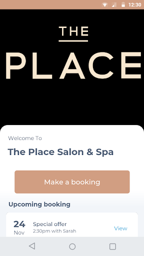 Android application The Place Salon & Spa screenshort