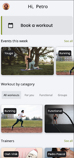 Android application Gym Assistant screenshort