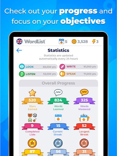 Screenshot of WordList Visual Learning