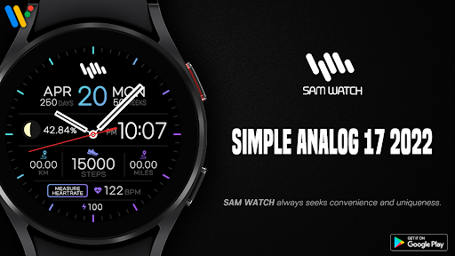 Android application SamWatch Simple Analog 17 2022 screenshort