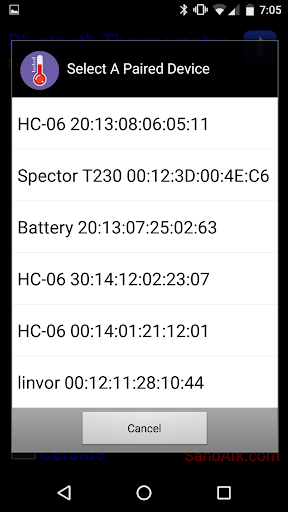 Bluetooth Thermometer Screen 3