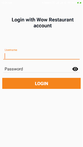 Android application Wow Restaurant screenshort