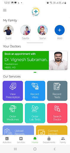 Android application SUNRISE CLINIC screenshort