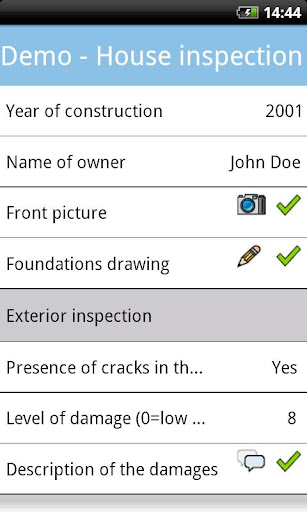 Android application Vizu Forms screenshort