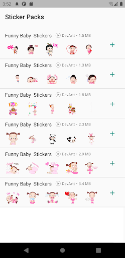 Animated Funny Baby Stickers