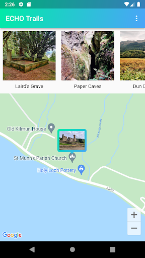 Android application ECHO Trails screenshort