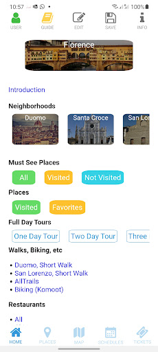Android application Andiamo Places screenshort