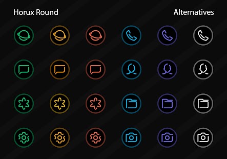 Horux - Icon Pack (Round) Capture d'écran