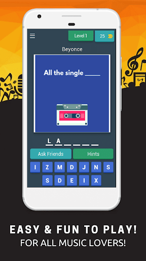 Android application Finish The Song Lyrics Quiz screenshort